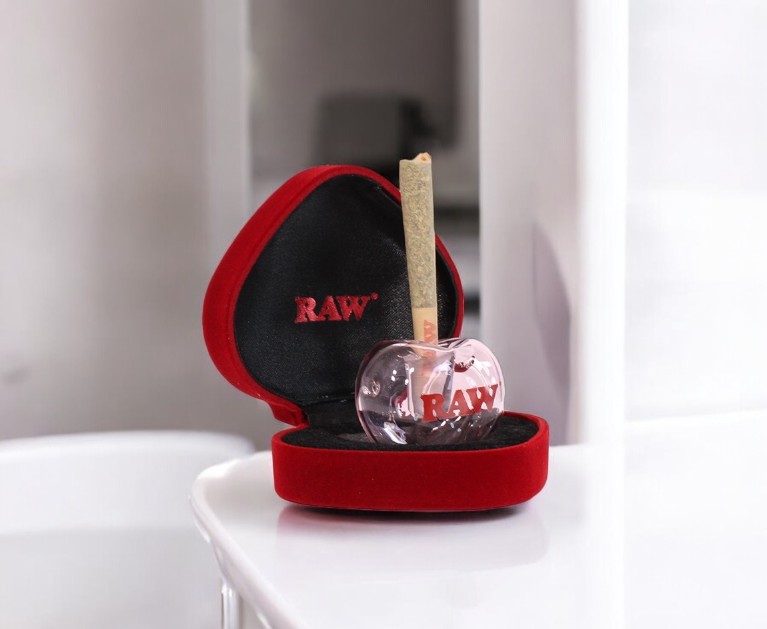 Love at First Light: RAW Glass Rose Heart Cone Holder