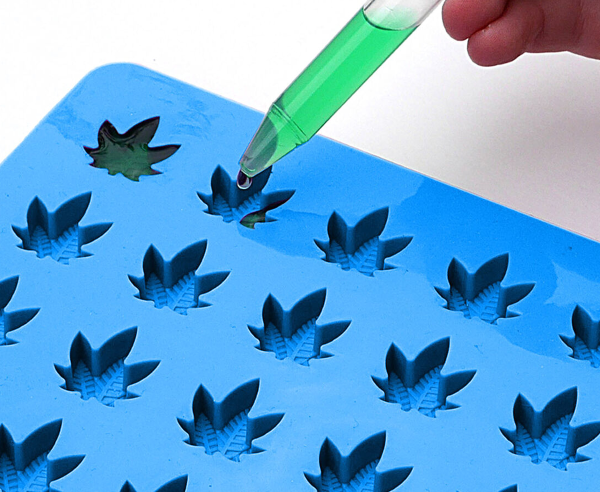 DIY Ganja Gummies Leaf-Shaped Silicone Mold Set for Edibles