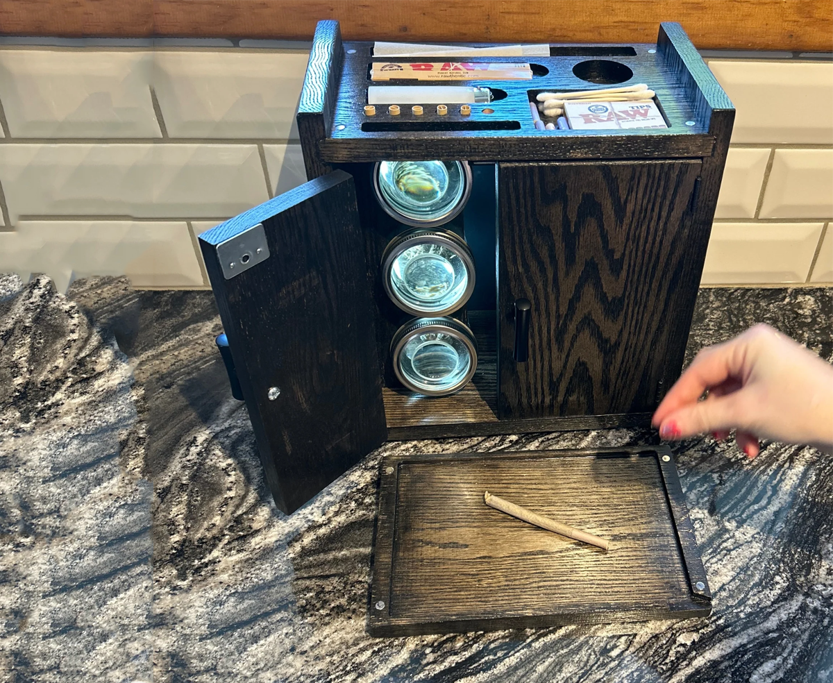 The Kinerack Stash Cabinet That Hides Your Herb Like Fine Furniture