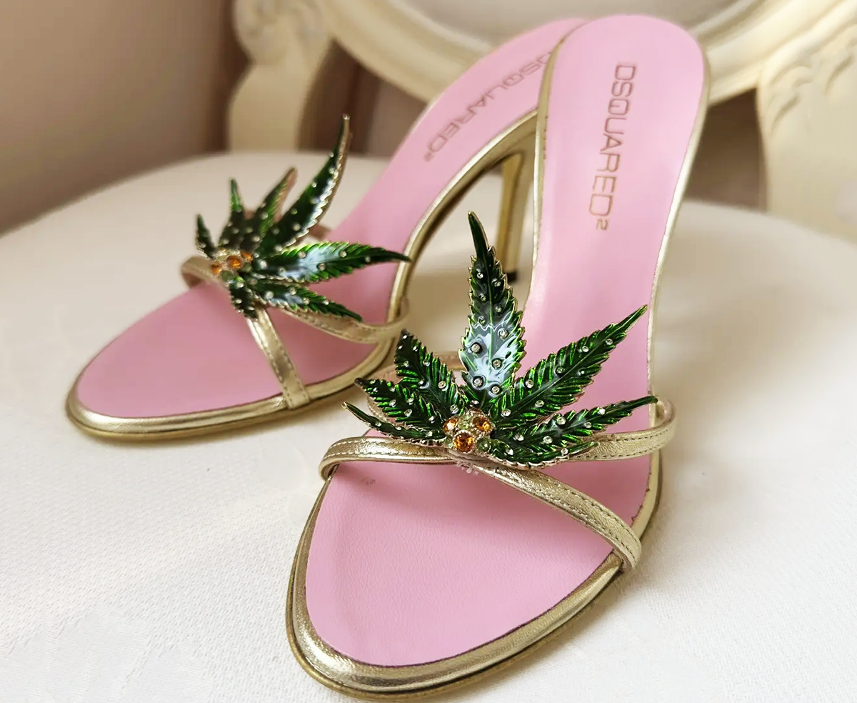 These Dsquared Weed Heels Put Ganja on the Runway