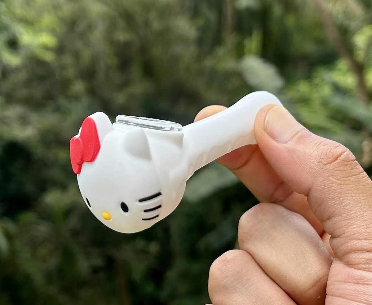 The Silicone Hello Kitty Pipe That’s Cute, Durable, and Ready to Puff