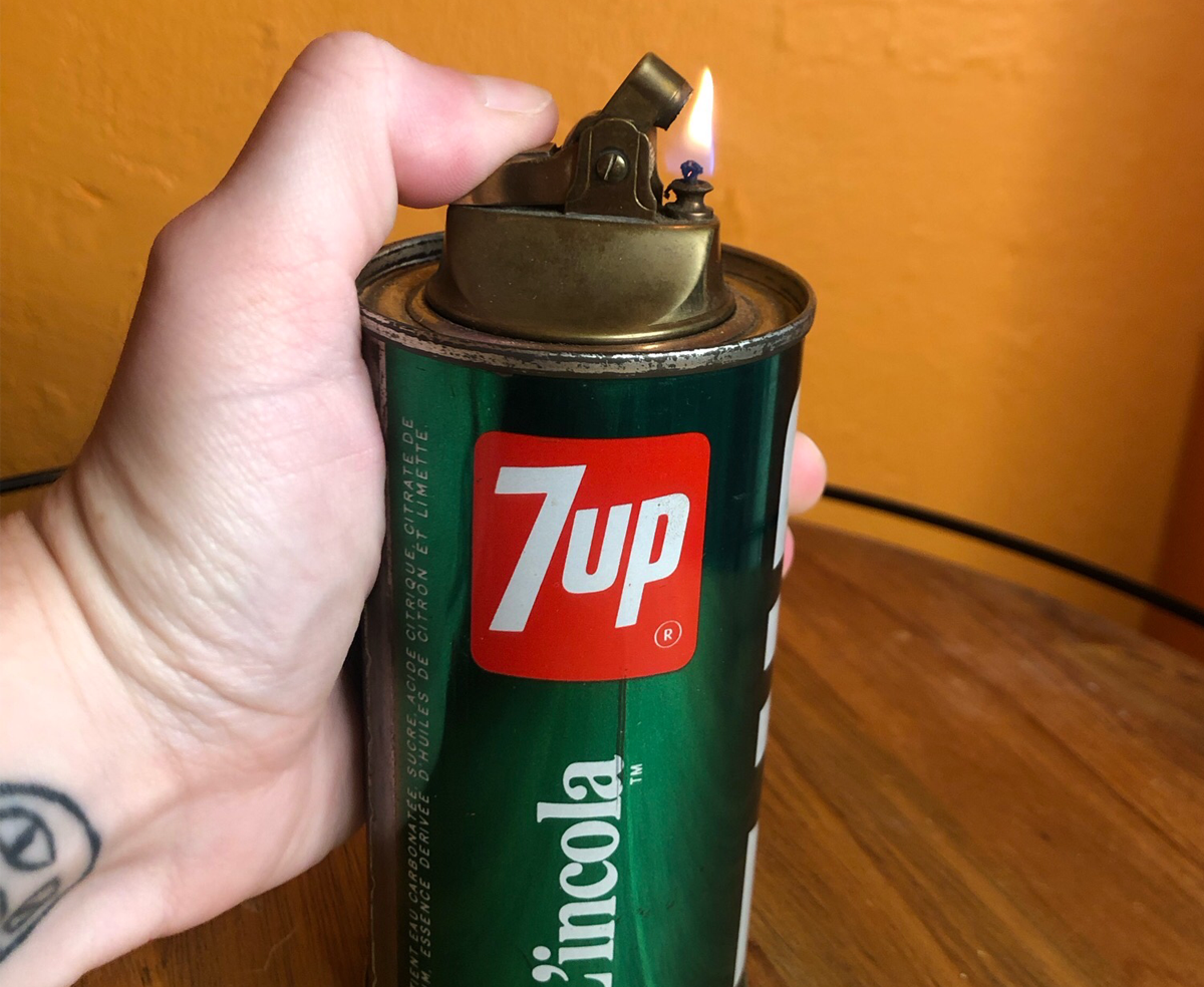 Vintage 7 Up Can Lighter That Pops with Retro Charm