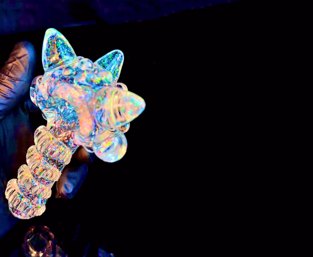 Super Heady Crushed Opal Pipe Sparkle Sessions with HLGlass