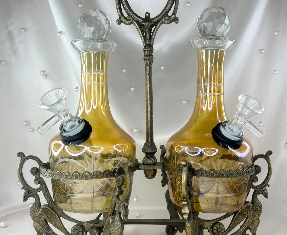 Sylvia Iridescent Smoke Set by Wasted Water Pipes Brings Vintage Elegance to Every Sesh