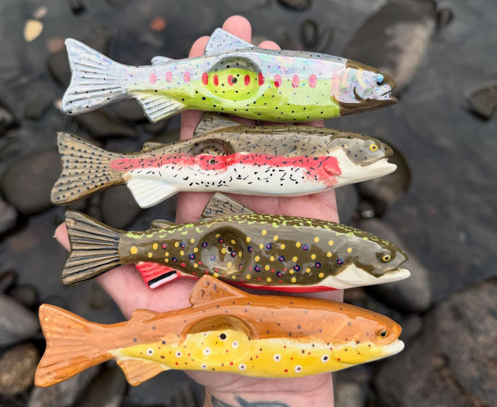Reel One In with Pottery On The Fly’s Trout & Bass Ceramic Fish Pipes