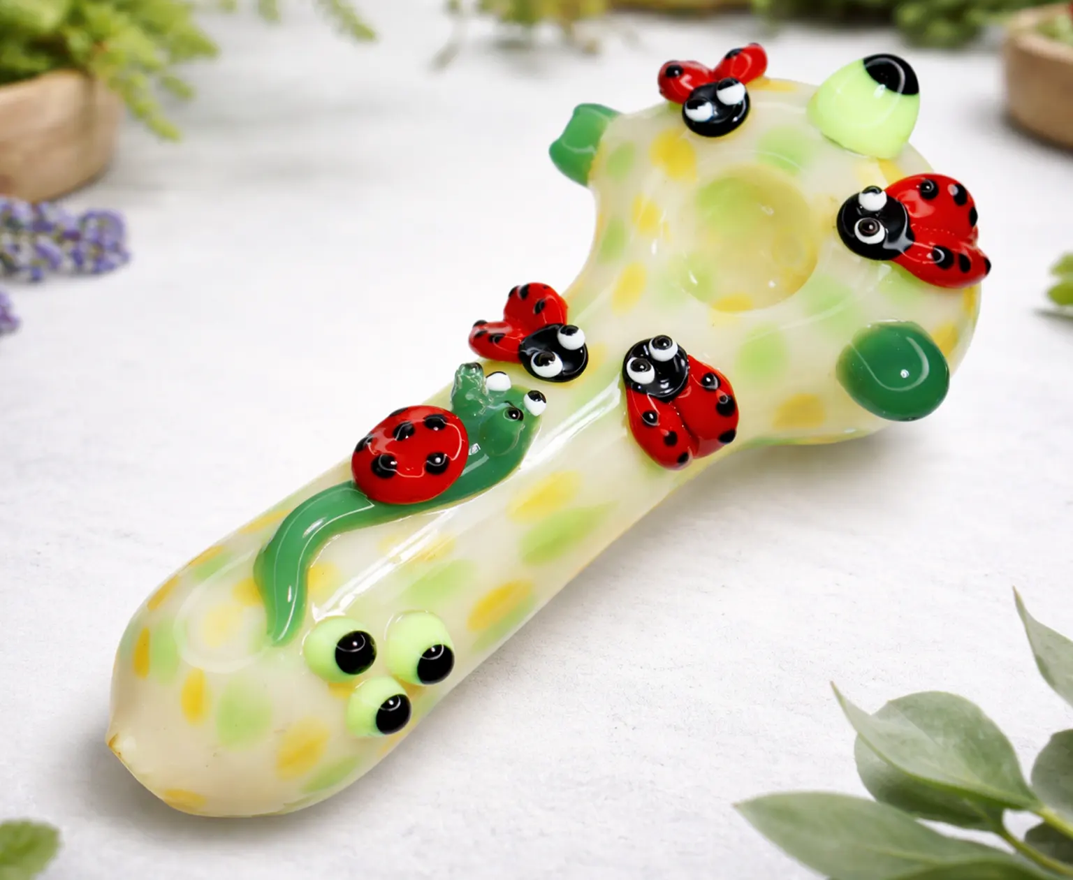 This Ladybug and Snail Spoon Pipe Is the Garden Party Your Shelf Needed