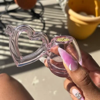Love Handle Glass Pipe by MJ Arsenal the cutest little grip for your next rip